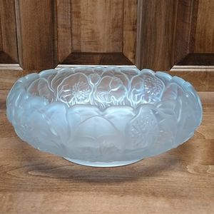 Fenton Clear Frosted Glass Bowl